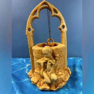 Vintage - Resin Child w/ Flute Wishing Well Ashtray - Rare, Immaculate Condition